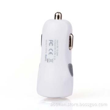 12v dc power adapter white 2 port usb car charger from Aotmanfactory
